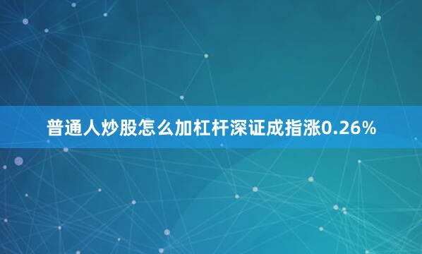 普通人炒股怎么加杠杆深证成指涨0.26%