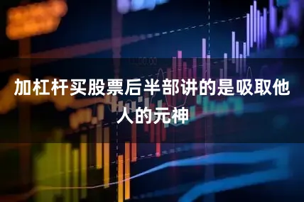 加杠杆买股票后半部讲的是吸取他人的元神
